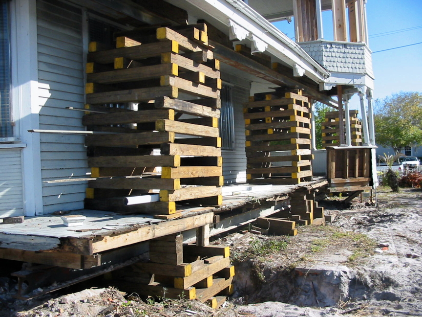 Stabilization work on porch & foundation - b
